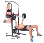 X Factor Power Tower 5 in 1 Home Gym Station with Weight Bench, Push-Up, Pull-Up &amp; Dip Stations Dip Stand Exercise Pull Up Bar,  Adjustable for Weight Lifting Workout Strength Training Power Rack
