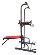 X Factor Power Tower 5 in 1 Home Gym Station with Weight Bench, Push-Up, Pull-Up &amp; Dip Stations Dip Stand Exercise Pull Up Bar,  Adjustable for Weight Lifting Workout Strength Training Power Rack