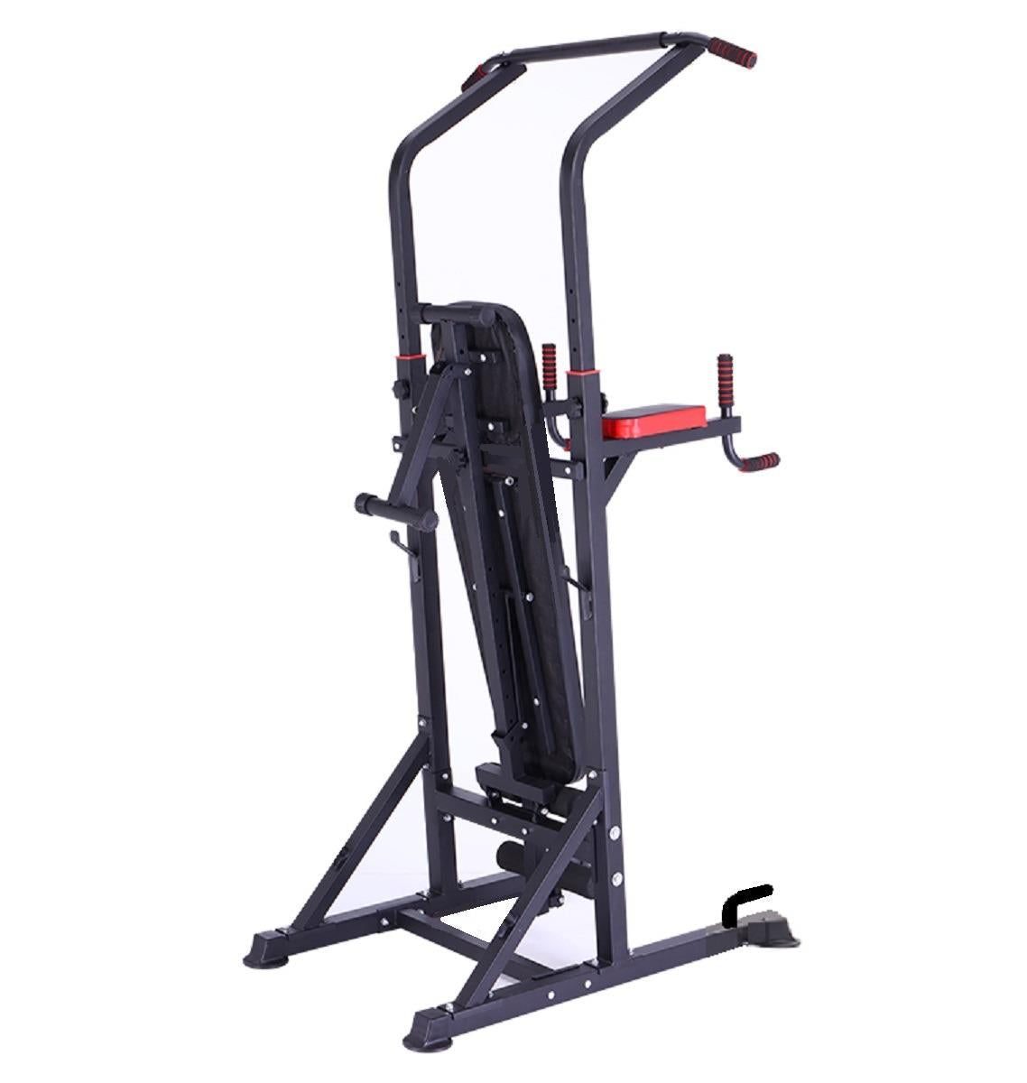 X Factor Power Tower 5 in 1 Home Gym Station with Weight Bench, Push-Up, Pull-Up &amp; Dip Stations Dip Stand Exercise Pull Up Bar,  Adjustable for Weight Lifting Workout Strength Training Power Rack