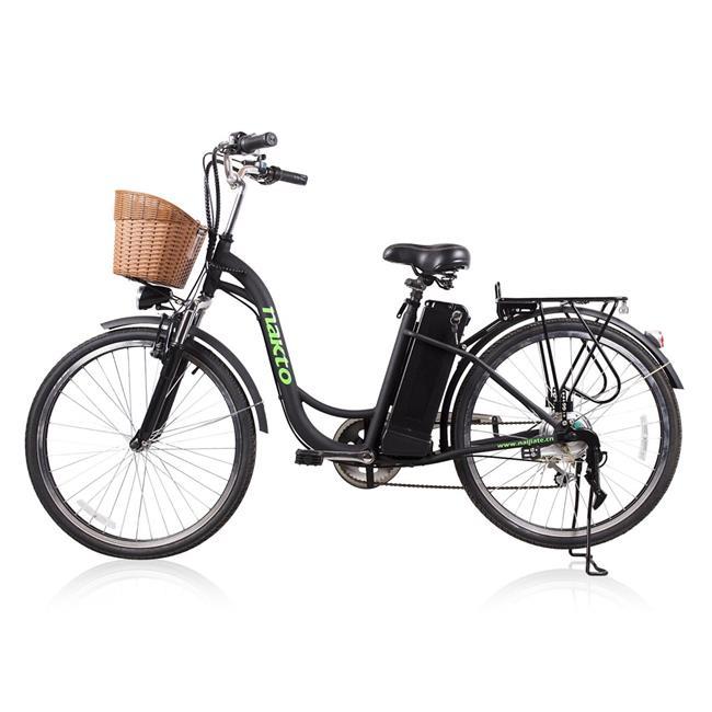 NAK-CAMFB 26" Female Camel Cargo-Electric Bicycle 6 Speed E-Bike, Black