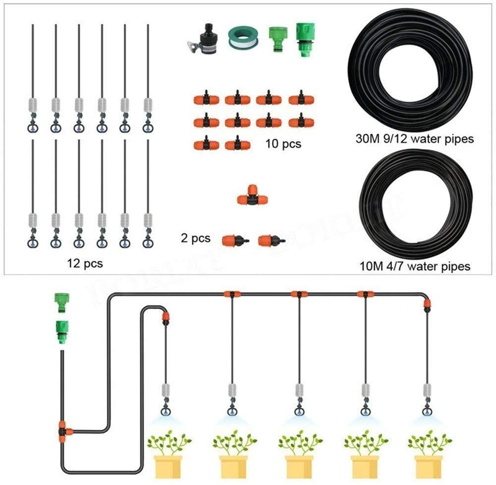 L-SHISM Plant Watering Devices 30m DIY Micro Irrigation System Garden Watering Kits Spray Sprinkler Irrigation for Agricultural Greenhouse Garden Plant for Garden,Patio Lawn,Flower Bed,Greenhouse