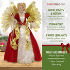 32 in. Christmas Angel Figuring with Lights, Music and Motion