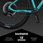 Mongoose Tyax Comp, Sport, and  Adult Mountain Bike, 27.5-29-Inch Wheels, Tectonic T2 Aluminum Frame, Rigid Hardtail, Hydraulic Disc Brakes, Multiple Colors