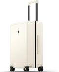 Carry on Luggage Airline Approved, Womens Suitcase, White Carry on Suitcase, 20 inch White Luggage with Spinner Wheels, Lightweight PC Luminous Textured Hardside Luggage, TSA Lock- Cream White