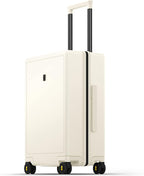 Carry on Luggage Airline Approved, Womens Suitcase, White Carry on Suitcase, 20 inch White Luggage with Spinner Wheels, Lightweight PC Luminous Textured Hardside Luggage, TSA Lock- Cream White