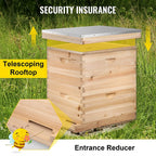 happybuy bee hive 20 frame beehive box 10 deep and 10 medium frames langstroth wooden beehive kit for beginners and pro beekeepers