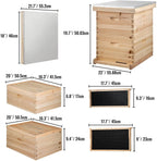 happybuy bee hive 20 frame beehive box 10 deep and 10 medium frames langstroth wooden beehive kit for beginners and pro beekeepers