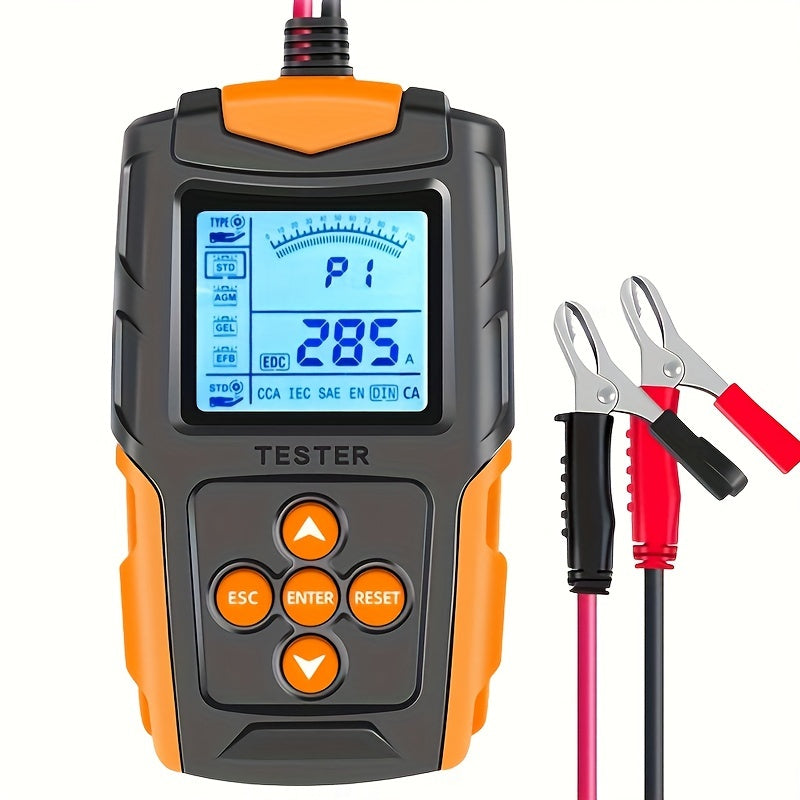 12V/24V Automotive Battery & Alternator Tester - Digital Analyzer for Cran& Charging Systems - Test Ran3Ah - 200Ah