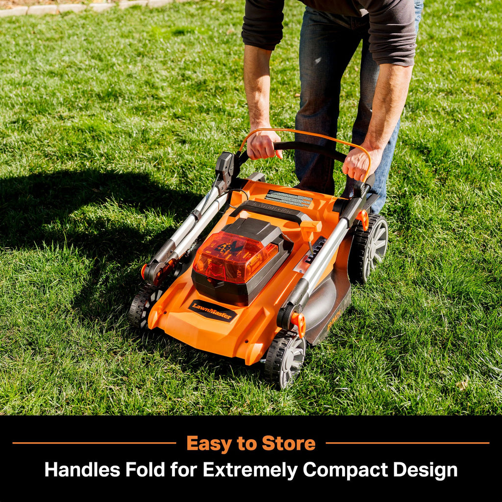 48V MAX Electric Lawn Mower, 19-inch Brushless Cordless Lawn Mower with 2X24V MAX 4.0Ah Battery and a Dual Charger-CLMF4819A