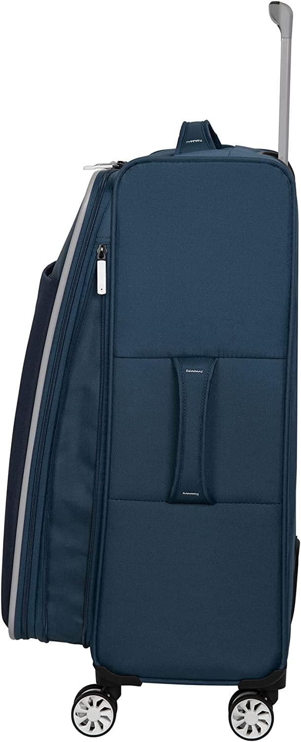 Filament 3 Piece Softside 8 Wheel Expandable Spinner Set, Moroccan Blue/Dress Blues, 3 Pc