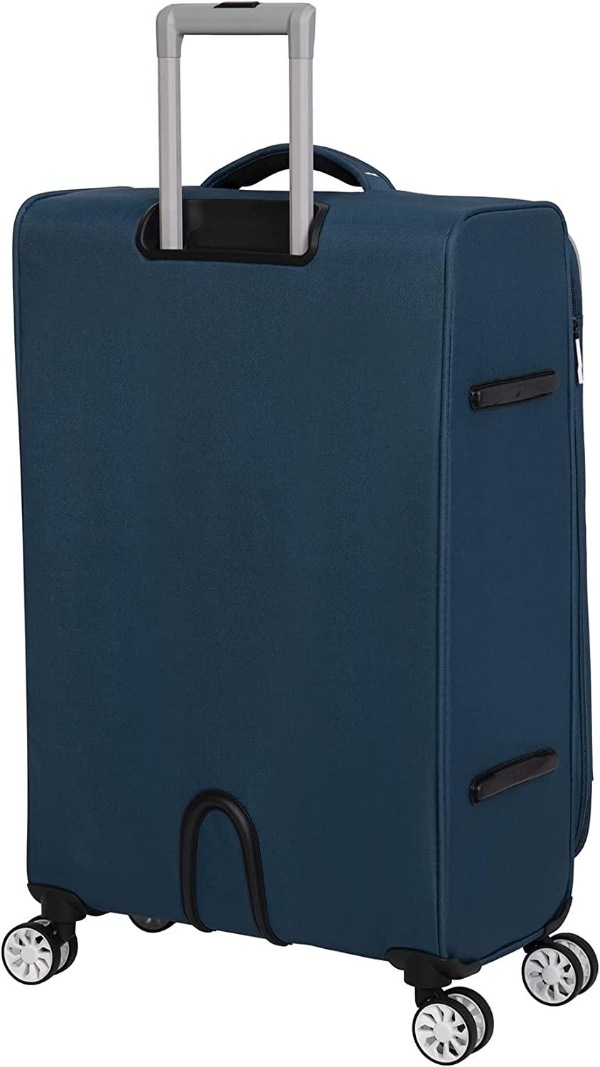 Filament 3 Piece Softside 8 Wheel Expandable Spinner Set, Moroccan Blue/Dress Blues, 3 Pc