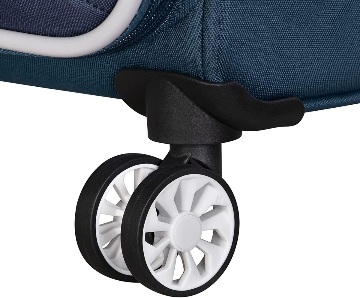 Filament 3 Piece Softside 8 Wheel Expandable Spinner Set, Moroccan Blue/Dress Blues, 3 Pc