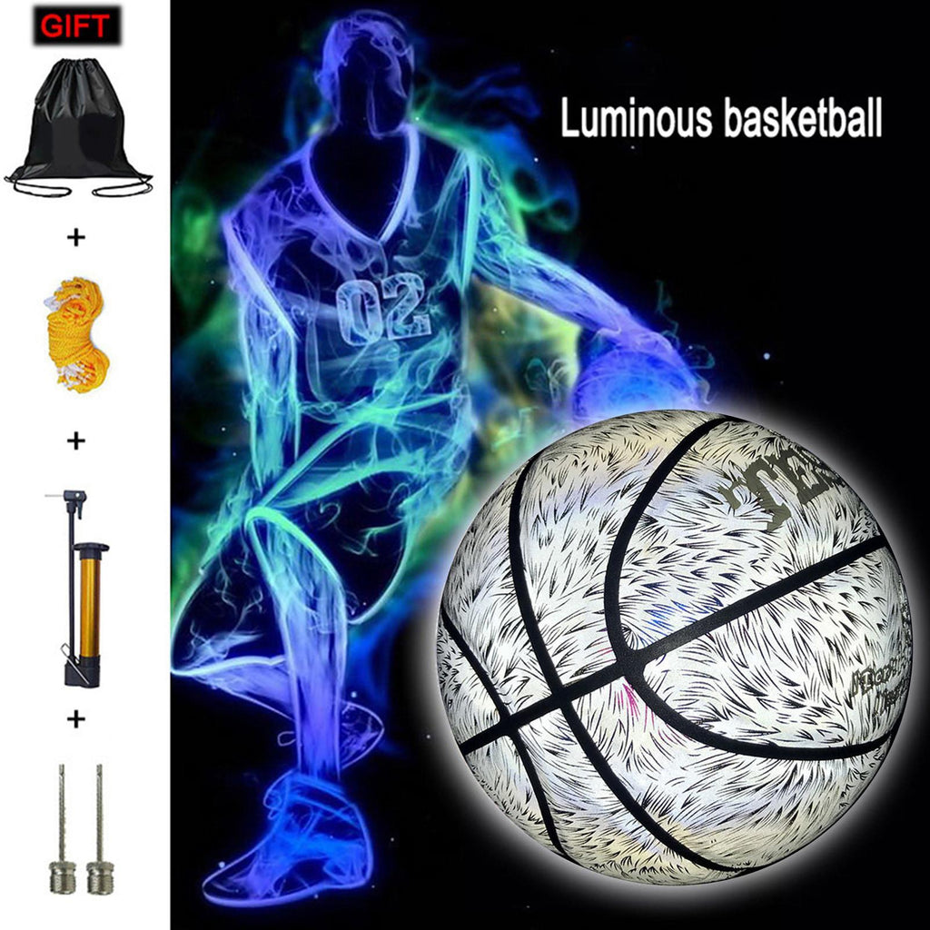 Lacyie Reflective Ball Night Glowing Basketball For Gifts n