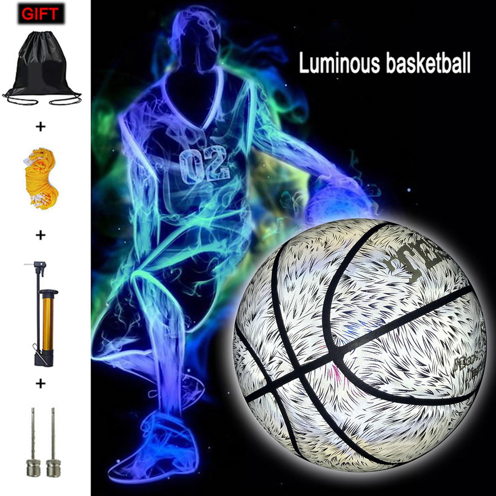 Lacyie Reflective Ball Night Glowing Basketball For Gifts n