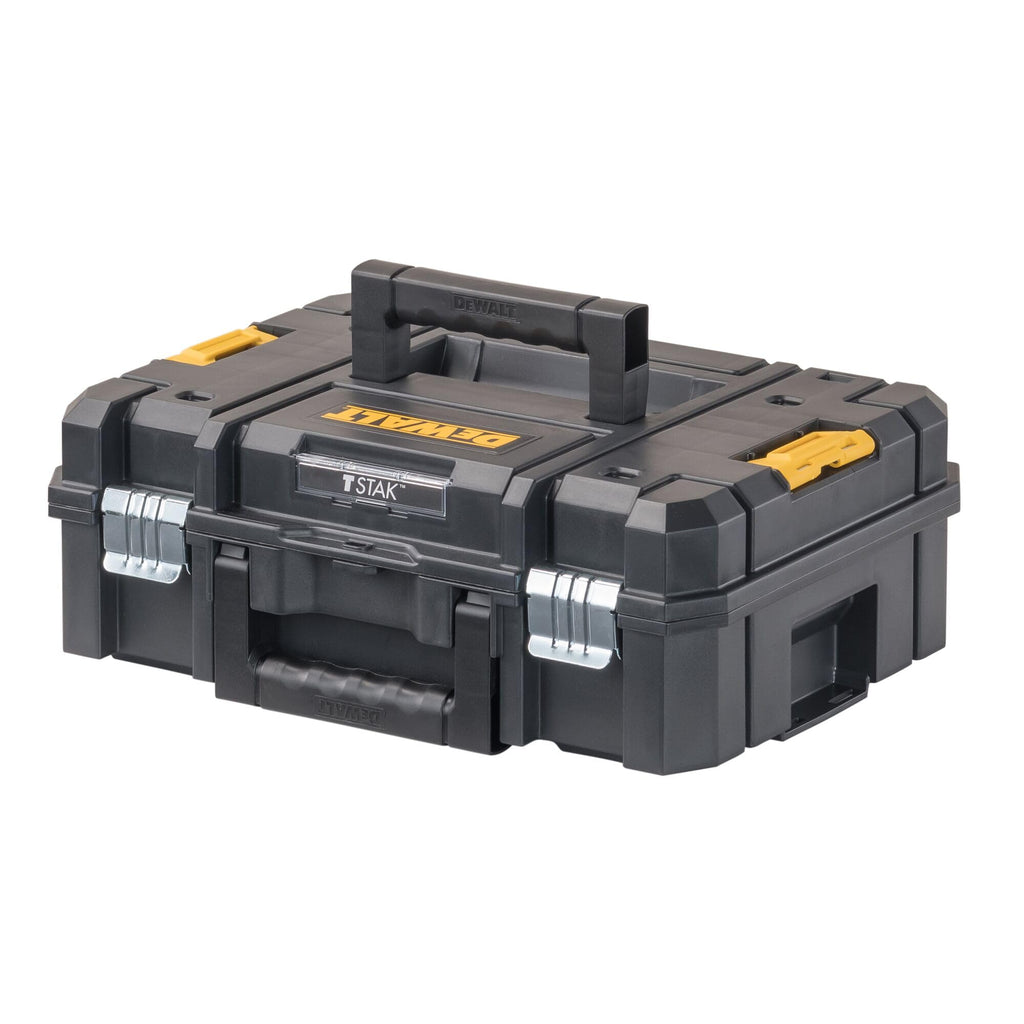 Tool Box TSTAK II, 13 In. Flat Top Tool StoraCase, Stackable Organizer Hard Case Portable Toolbox, Heavy Duty, Holds Up To 66 lbs (DWST17807)