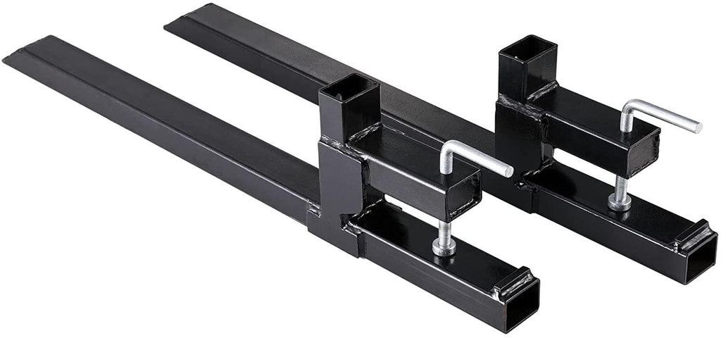 letra 43 inch clamp on pallet forks 1500lbs heavy duty pallet forks for loader bucket skid steer tractor
