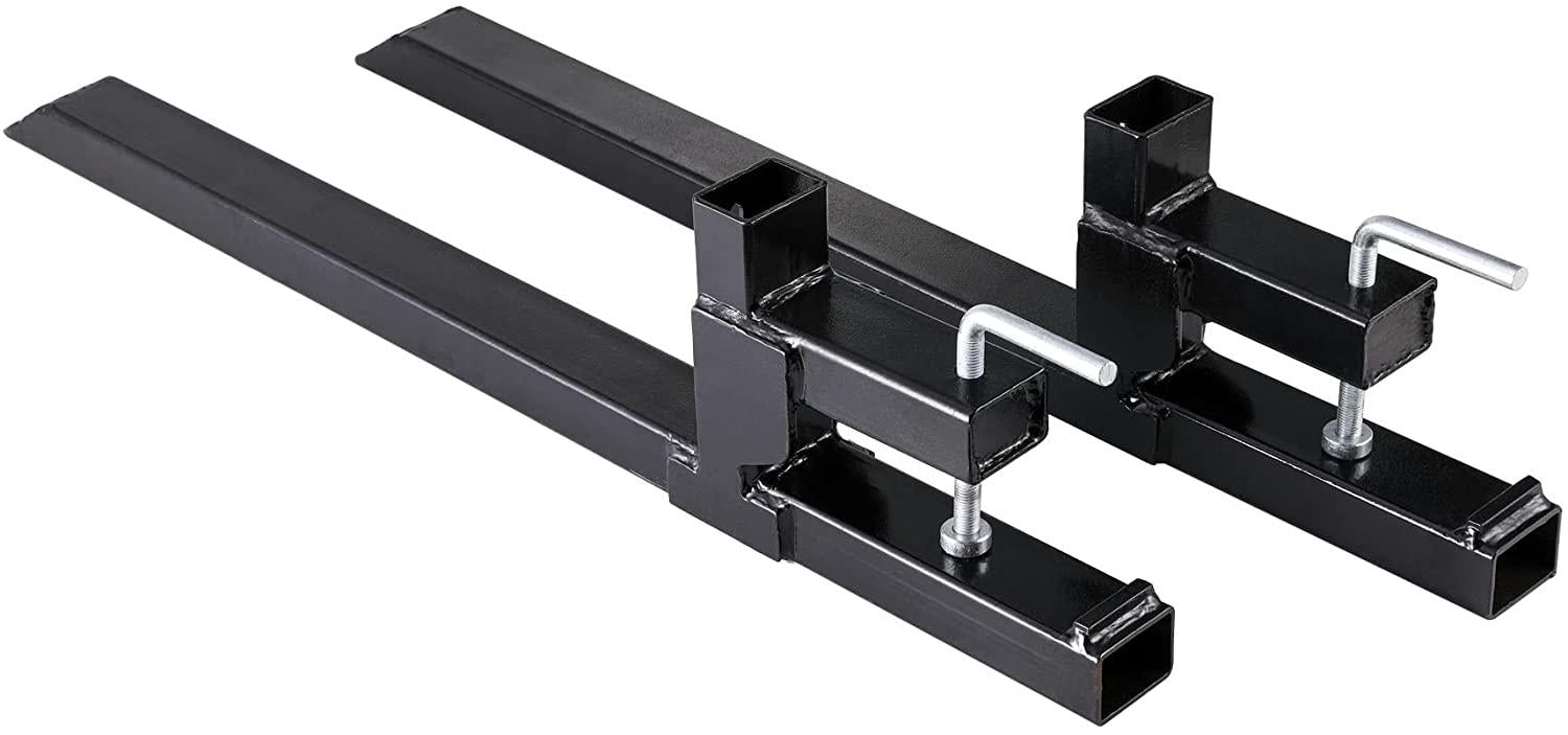 letra 43 inch clamp on pallet forks 1500lbs heavy duty pallet forks for loader bucket skid steer tractor