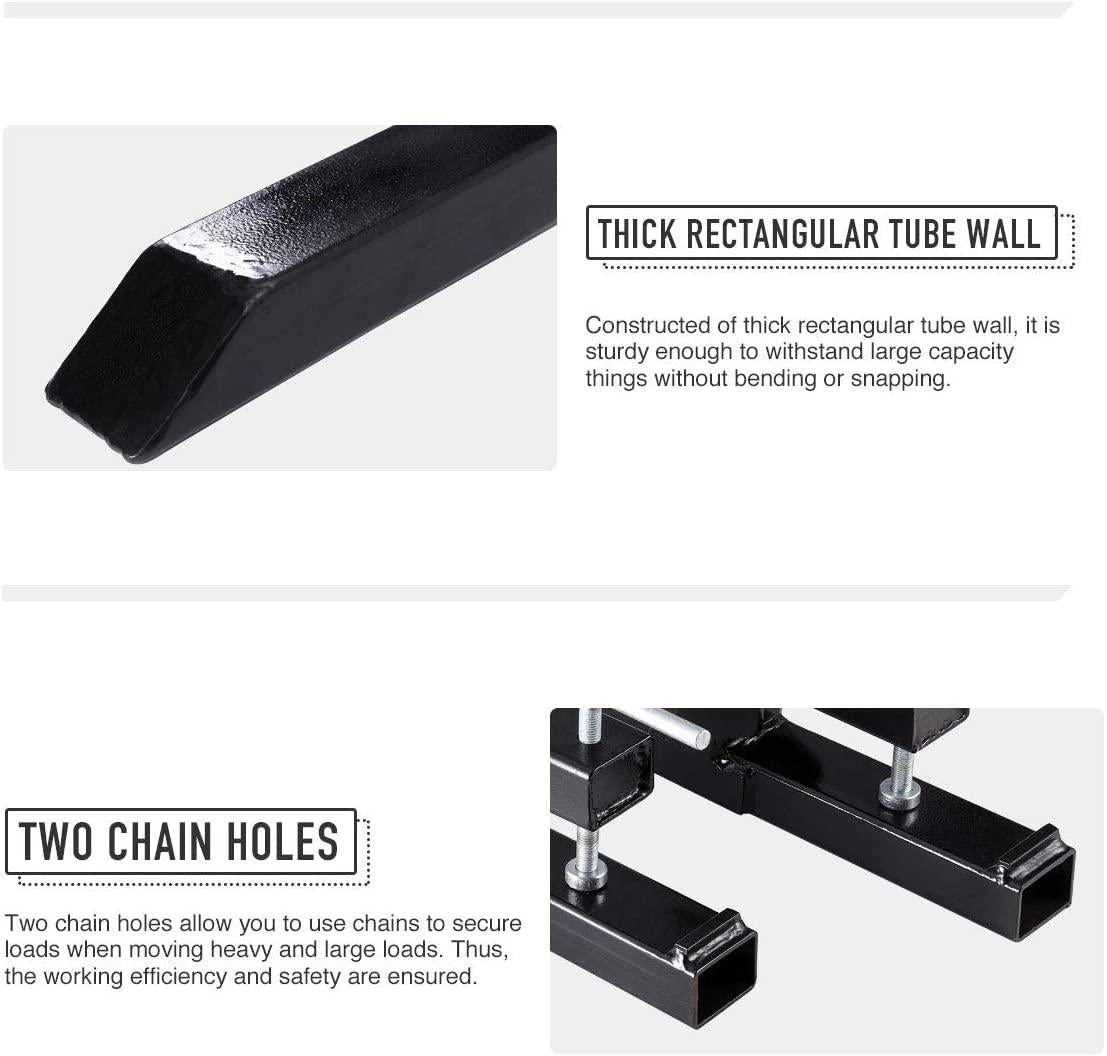 letra 43 inch clamp on pallet forks 1500lbs heavy duty pallet forks for loader bucket skid steer tractor