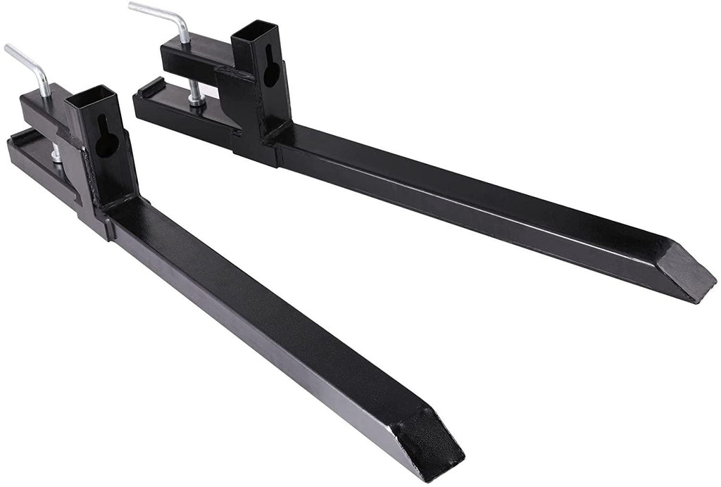 letra 43 inch clamp on pallet forks 1500lbs heavy duty pallet forks for loader bucket skid steer tractor