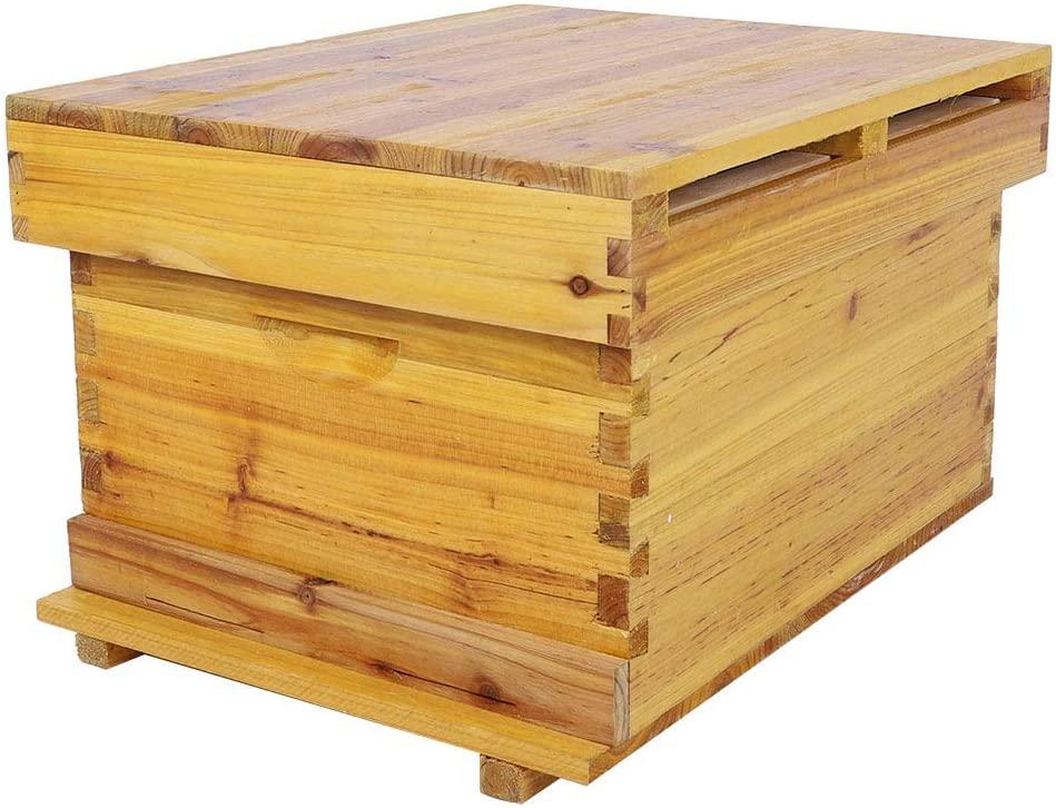 taidda- honey beehive box cedar wood 10 frame beekeeping box kit insect proof durable beehive brood box for beekeeping beekeepers use moistureproof and insect proof