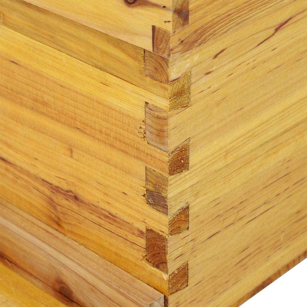 focket honey keeper beehive, 10 frame cedar wood waterproof honey super brood beehive box moisture-proof bee hive house deluxe bee hive starter kit beekeeping supplies, insect proof for beekeepers