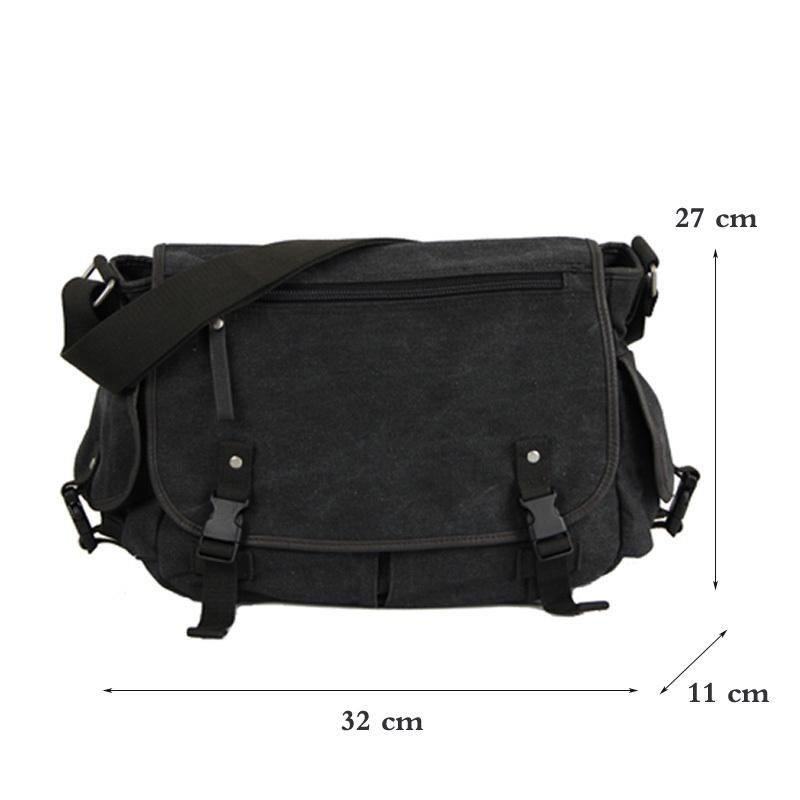 Large Vintage Canvas Messenger Bag