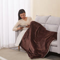Electric Blanket Adjustable Temperature Fast Heating-up Plush Heating Flannel Throw Blanket Bedroom Bedding for Cold Weather