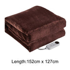 Huasheng Electric Blanket Adjustable Temperature Fast Heating-up Plush Heating Flannel Throw Blanket Bedroom Bedding for Cold Weather