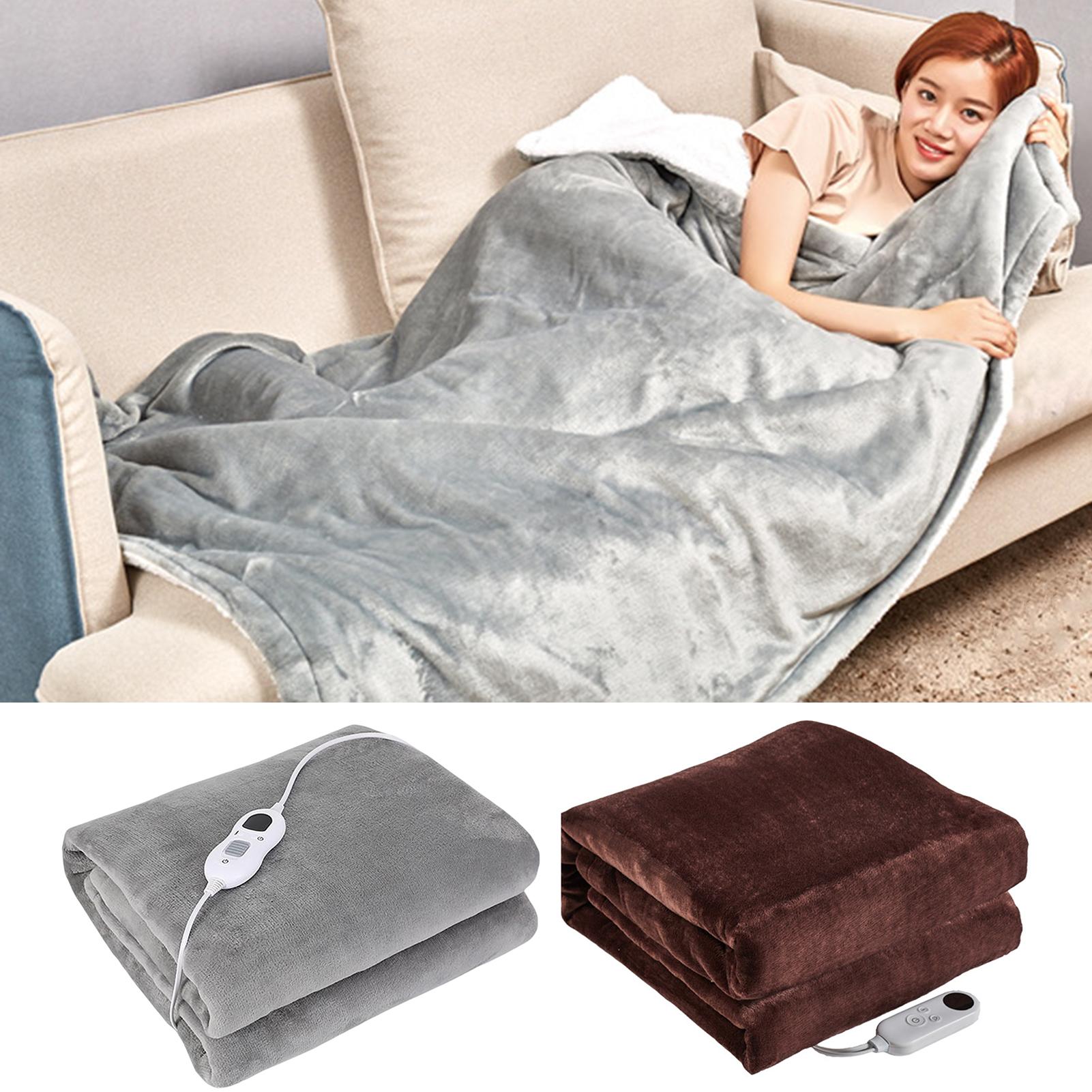 Dream Lifestyle Electric Blanket Adjustable Temperature Fast Heating-up Plush Heating Flannel Throw Blanket Bedroom Bedding for Cold Weather