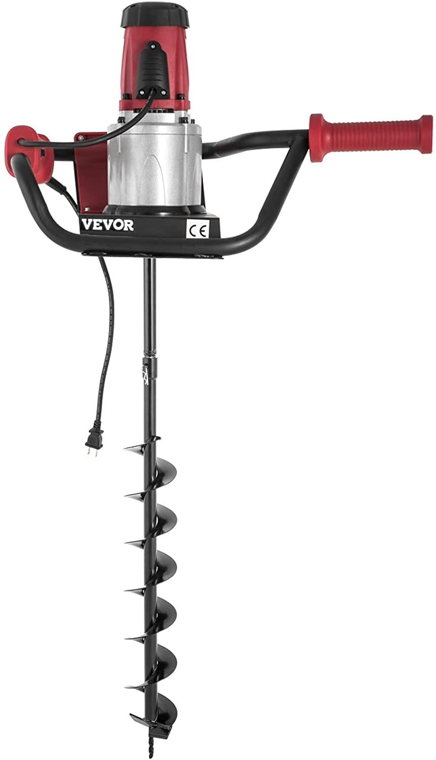 vevor electric post hole digger, 1500 w 1.6 hp electric auger powerhead, 39'' electric earth digger, compatible with earth auger bit or ice bit, for post hole digging, drilling, tree planting