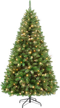 Hykolity 6.5 ft Prelit Christmas Tree, Artificial Christmas Tree with 350 Warm W