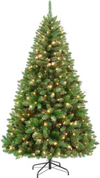 Hykolity 6.5 ft Prelit Christmas Tree, Artificial Christmas Tree with 350 Warm W