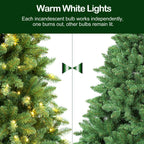Hykolity 6.5 ft Prelit Christmas Tree, Artificial Christmas Tree with 350 Warm W