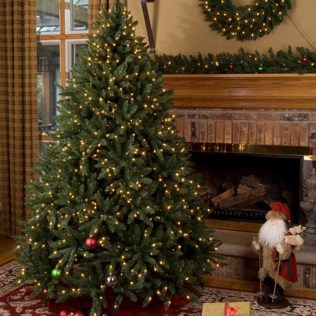 Hykolity 6.5 ft Prelit Christmas Tree, Artificial Christmas Tree with 350 Warm W