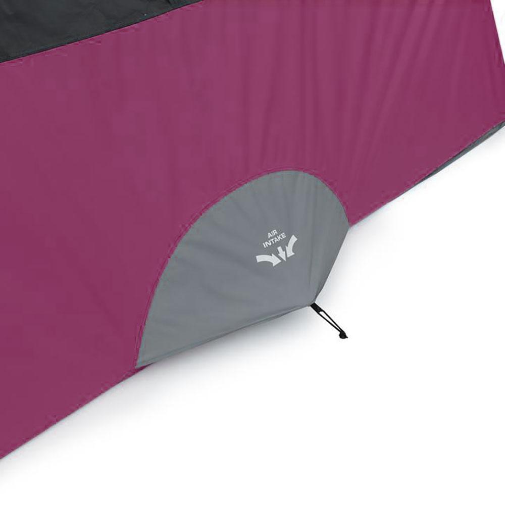 Straight Wall 14 ft. x 10 ft. 10-Person Cabin Tent with 2 Rooms and Rainfly in Red