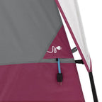 Straight Wall 14 ft. x 10 ft. 10-Person Cabin Tent with 2 Rooms and Rainfly in Red
