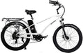 48V500W13Ah 26" Step-Over Beach Cruiser Electric Bicycle City E-Bike Mountain Bike (White)