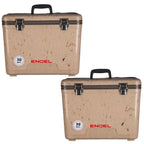 30 qt. Leak Proof Compact Lightweight Cooler and Drybox, Grassland in Brown (2-Pack)