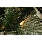 12 ft. Pre-lit LED Flocked Snowy Pine Artificial Christmas Tree with 1400 Clear String Lights
