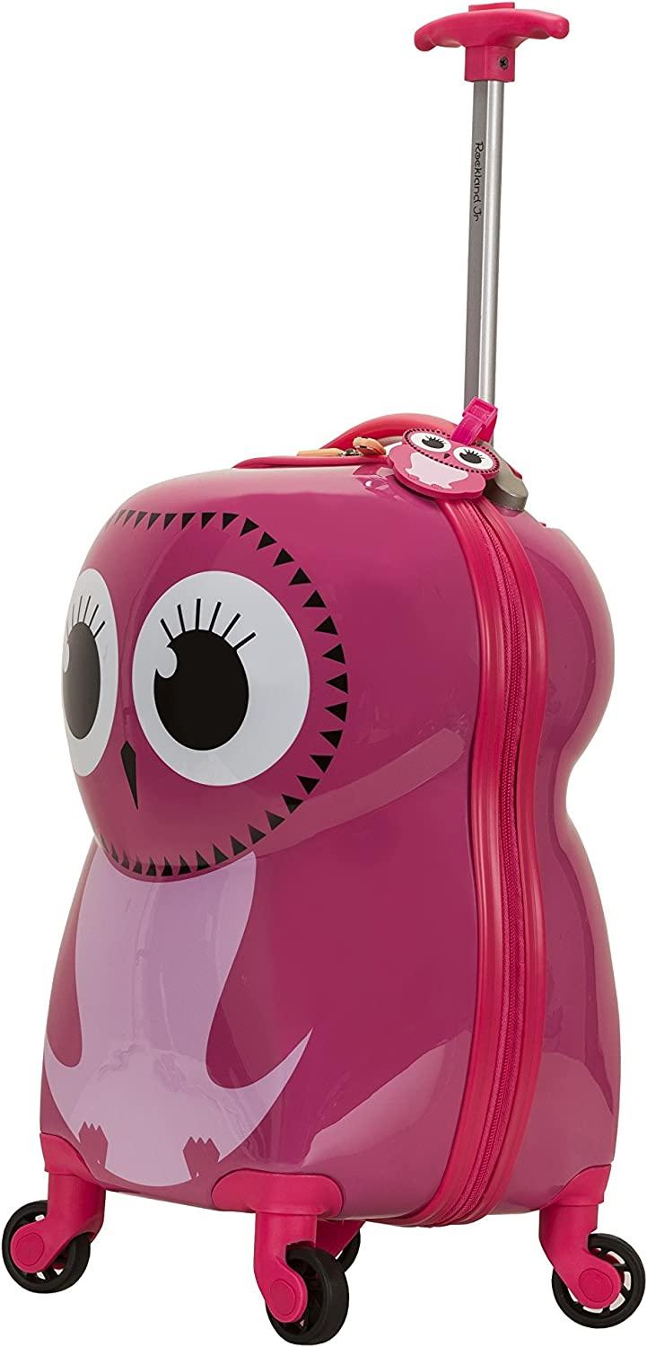 Jr. Kids' My First Hardside Spinner Luggage, Owl, Carry-On 19-Inch