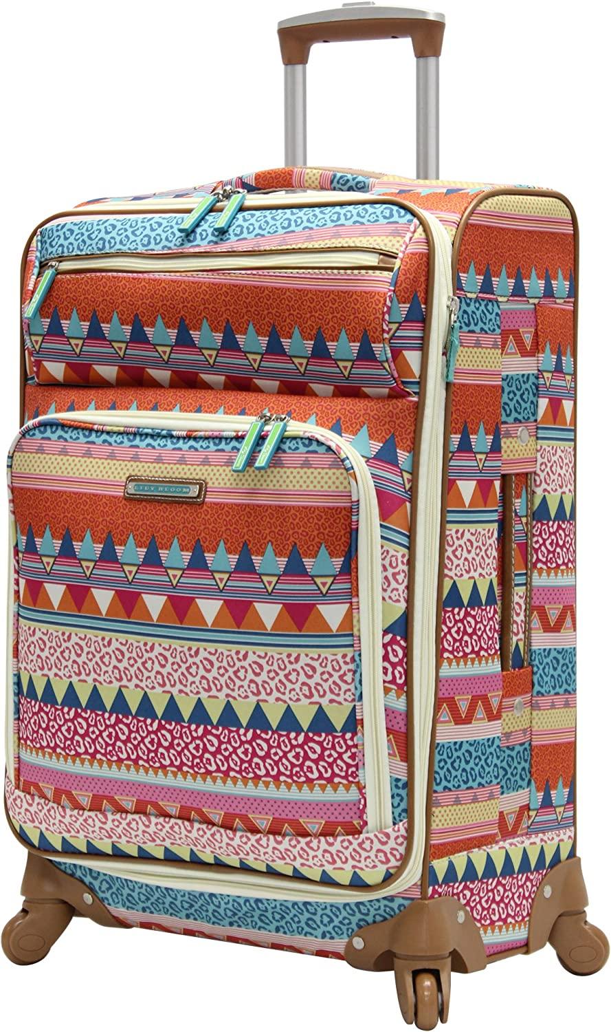 Midsize 24" Expandable  Pattern Luggage With Spinner Wheels (24in, On the Prowl)