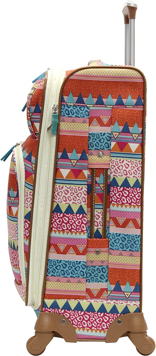 Midsize 24" Expandable  Pattern Luggage With Spinner Wheels (24in, On the Prowl)