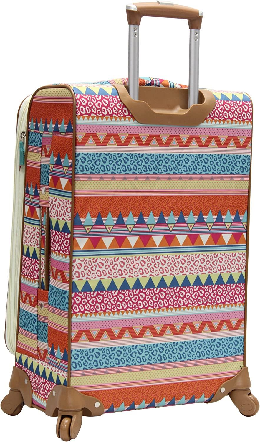 Midsize 24" Expandable  Pattern Luggage With Spinner Wheels (24in, On the Prowl)