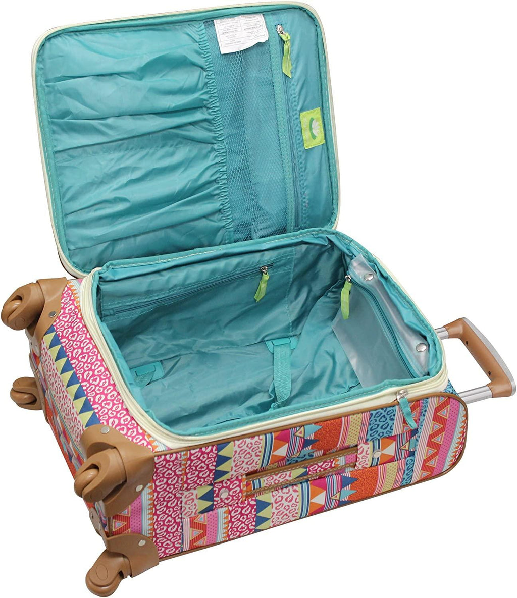 Luggage Set 4 Piece Suitcase Collection With Spinner Wheels For Woman (On The Prowl)