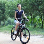 APETHS 26 inch Electric Bike, 21 Speed Electric Mountain Bike, 350W Brushless Motor, 36V or 10.4Ah Removable Lithium-Ion Battery, Aluminum Frame, Center LCD Meter