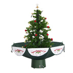 Fraser Hill Farm Let It Snow Series 29-In. Green Tree with Star Topper and Green Umbrella Base, Animated Musical Snow