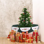 Fraser Hill Farm Let It Snow Series 29-In. Green Tree with Star Topper and Green Umbrella Base, Animated Musical Snow