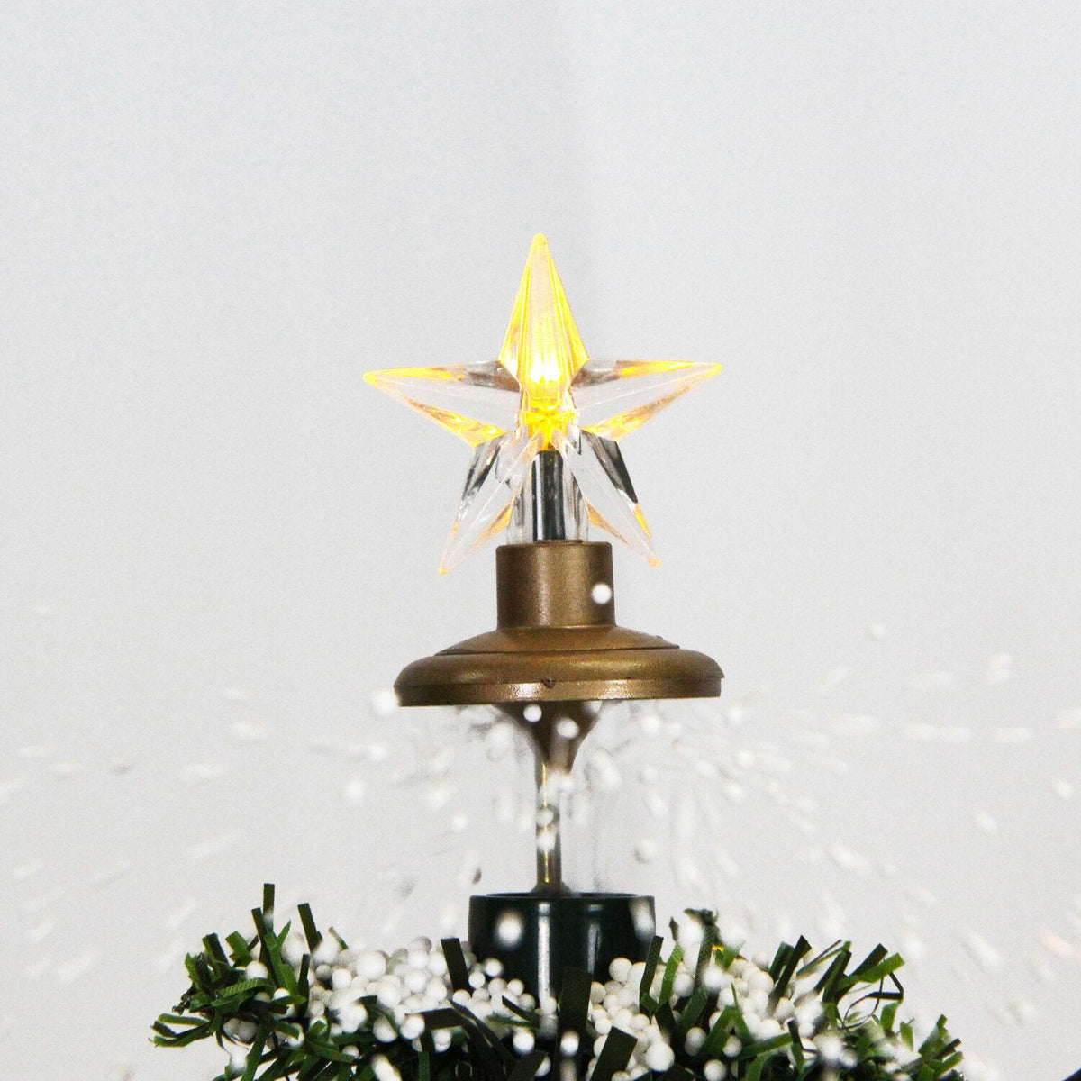 Fraser Hill Farm Let It Snow Series 29-In. Green Tree with Star Topper and Green Umbrella Base, Animated Musical Snow