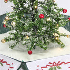Fraser Hill Farm Let It Snow Series 29-In. Green Tree with Star Topper and Green Umbrella Base, Animated Musical Snow