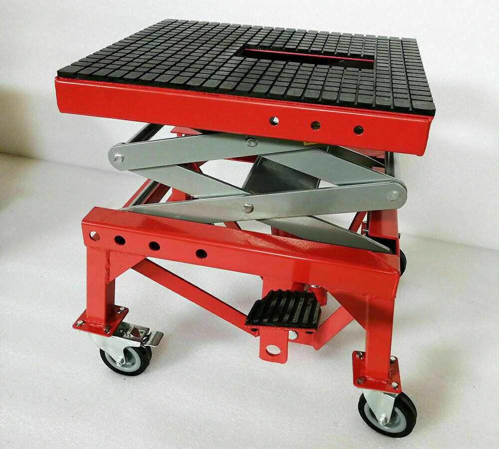 300lb Motorcycle Hydraulic Scissor Floor Jack Lift Hoist Center Lift Repaird